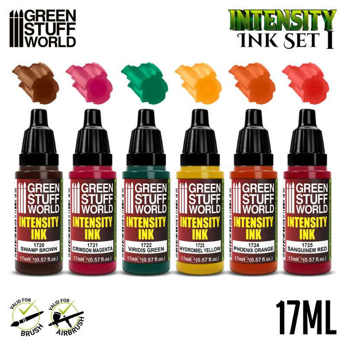 Green Stuff World Intensity Inks - Set 1 available at Northumbrian Tin Soldier