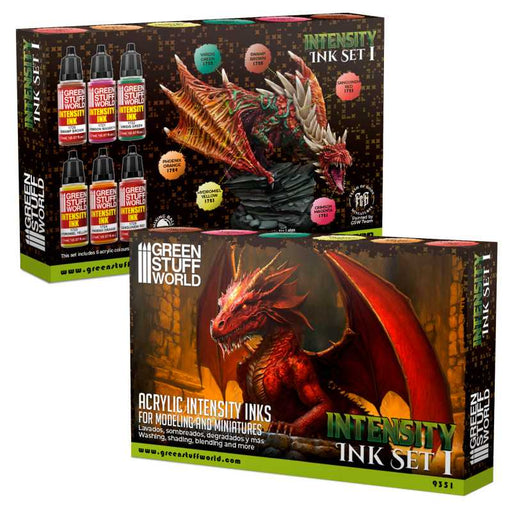 Green Stuff World Intensity Inks - Set 1 available at Northumbrian Tin Soldier