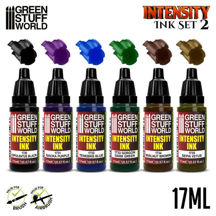 Green Stuff World Intensity Inks - Set 2 available at Northumbrian Tin Soldier