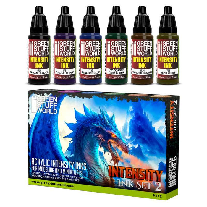 Green Stuff World Intensity Inks - Set 2 available at Northumbrian Tin Soldier