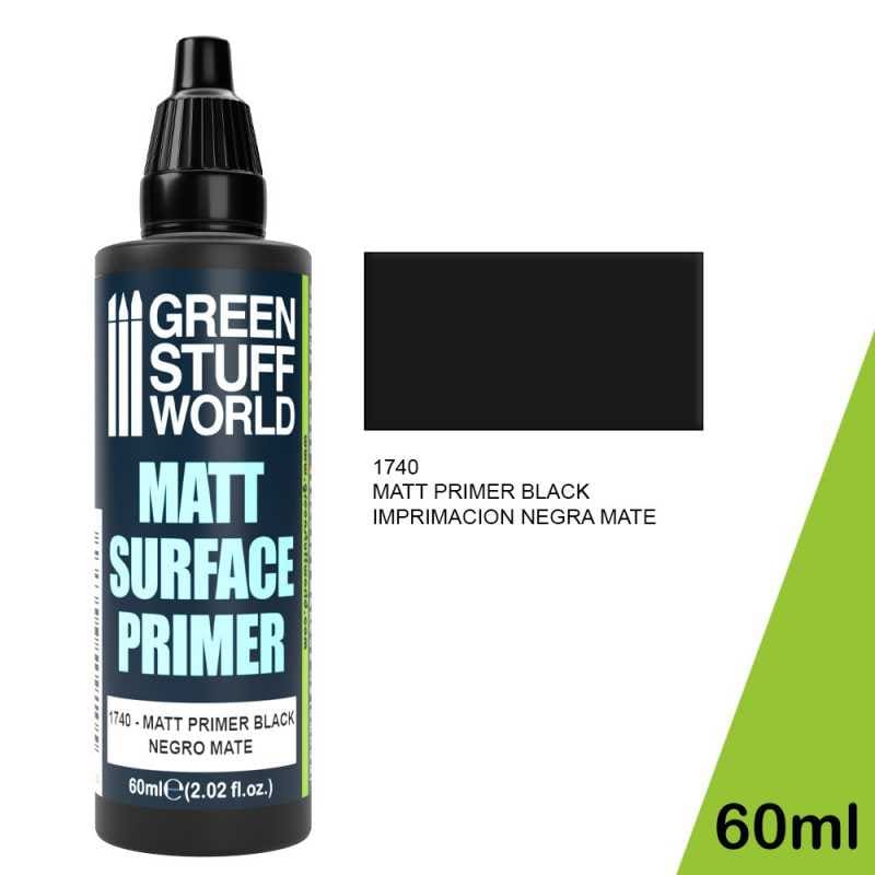 Green Stuff World Matt Surface Primer 60ml - Black available at Northumbrian Tin Soldier
