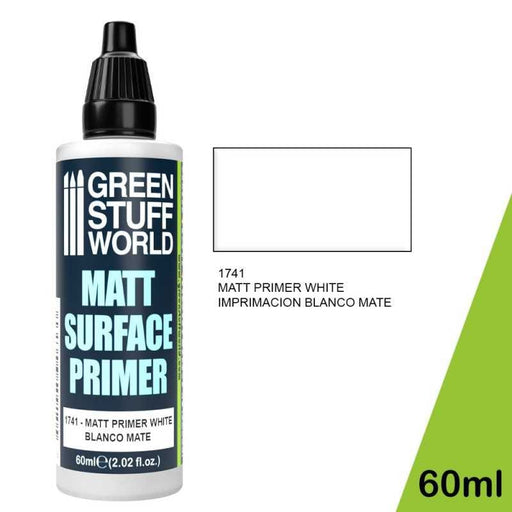 Green Stuff World Matt Surface Primer 60ml - White available at Northumbrian Tin Soldier