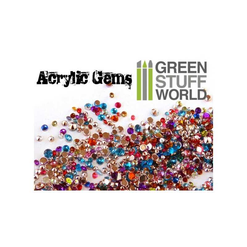 Green Stuff World Micro Acrylic Gems - 1mm to 2.5mm available at Northumbrian Tin Soldier