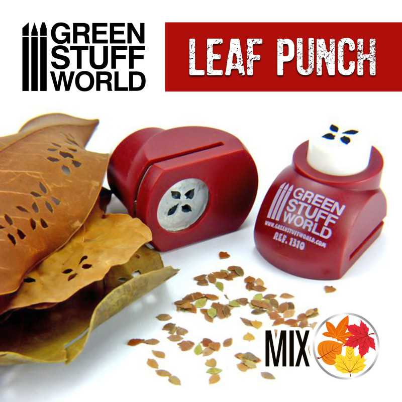 Green Stuff World Miniature Leaf Punch RED available at Northumbrian Tin Soldier