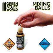 Green Stuff World Mixing Paint Steel Bearing Balls in 6.35mm available at Northumbrian Tin Soldier