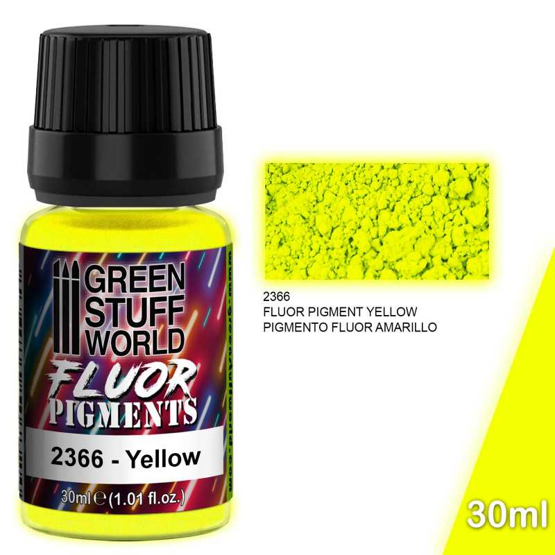 Green Stuff World Pigment FLUOR YELLOW available at Northumbrian Tin Soldier