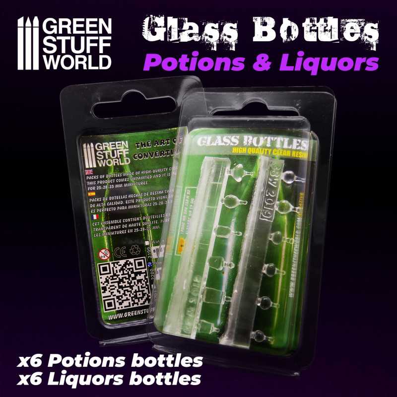 Green Stuff World Potion and Liquor Bottles Resin Set