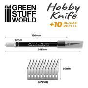 Green Stuff World Professional Metal HOBBY KNIFE + Blades available at Northumbrian Tin Soldier