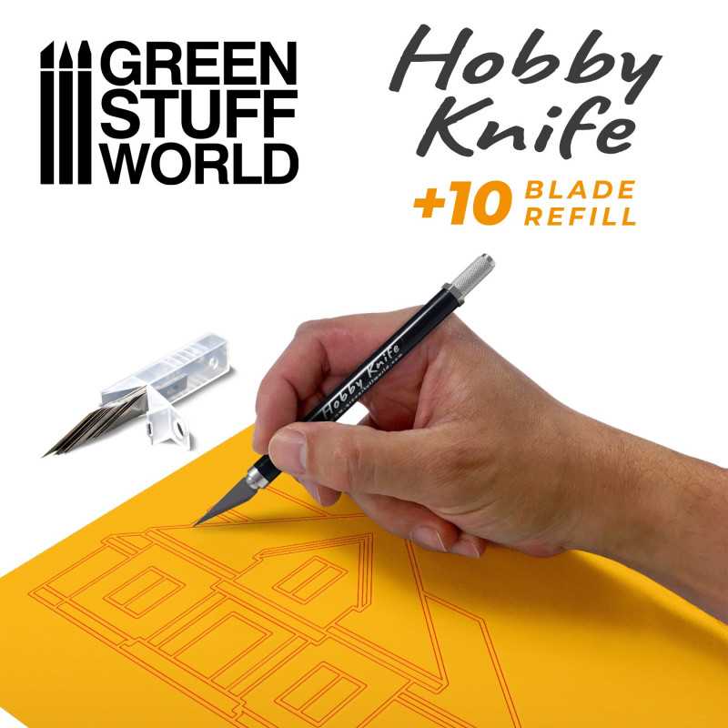 Green Stuff World Professional Metal HOBBY KNIFE + Blades available at Northumbrian Tin Soldier