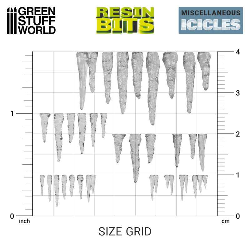 Green Stuff World Resin Stalactites and Icicles available at Northumbrian Tin Soldier