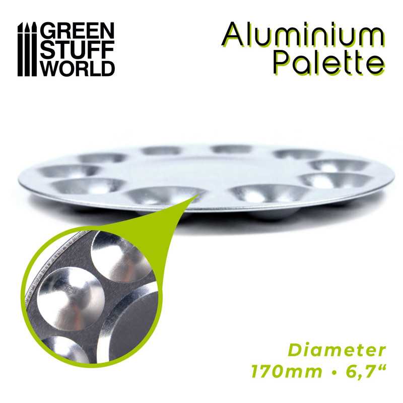 Green Stuff World Round Mixing Palette available at Northumbrian Tin Soldier