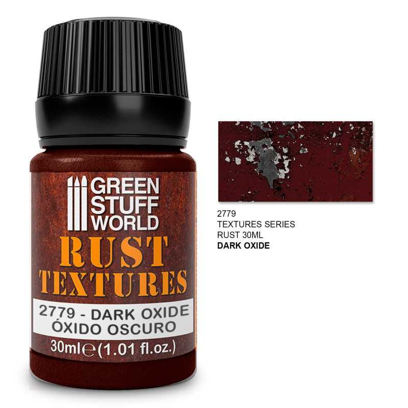 Green Stuff World Rust Textures - DARK OXIDE RUST 30ml available at Northumbrian Tin Soldier