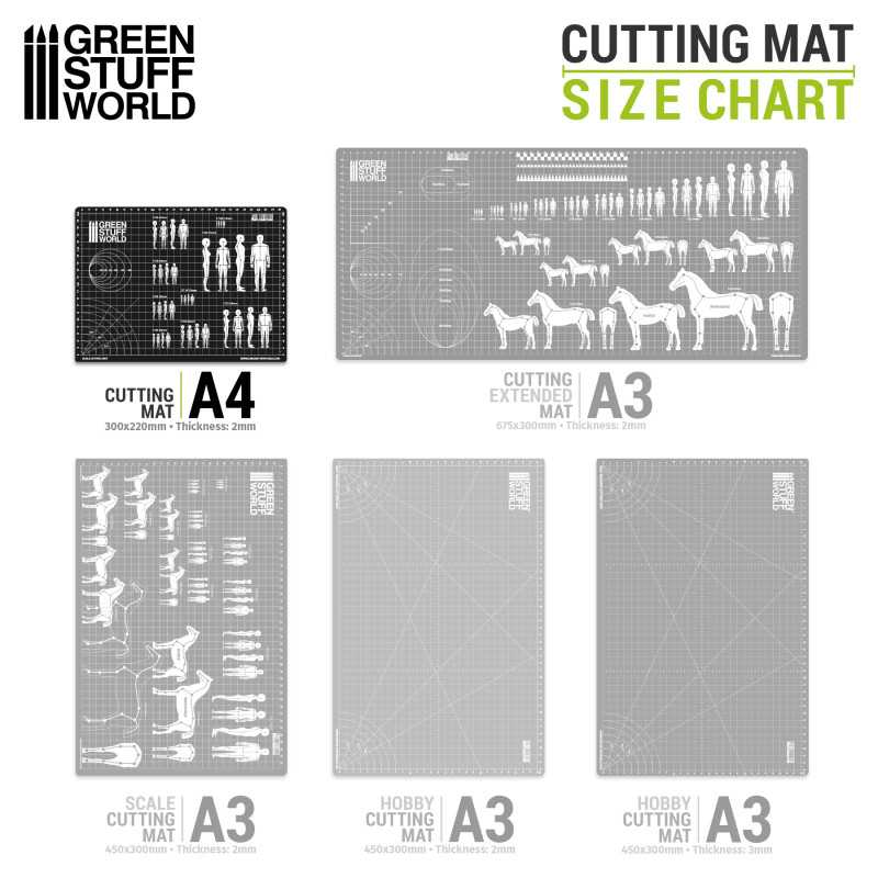 Green Stuff World Scale Cutting Mat A4 available at Northumbrian Tin Soldier