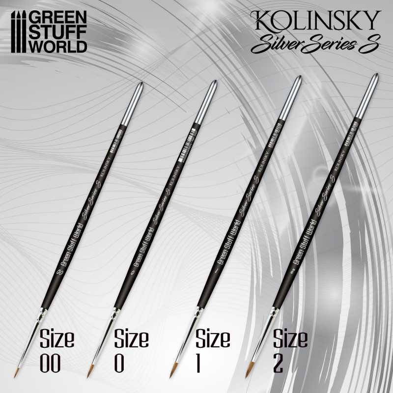 Green Stuff World SILVER SERIES Kolinsky Brush Set available at Northumbrian Tin Soldier