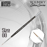 Green Stuff World SILVER SERIES Kolinsky Brush - Size 00 available at Northumbrian Tin Soldier