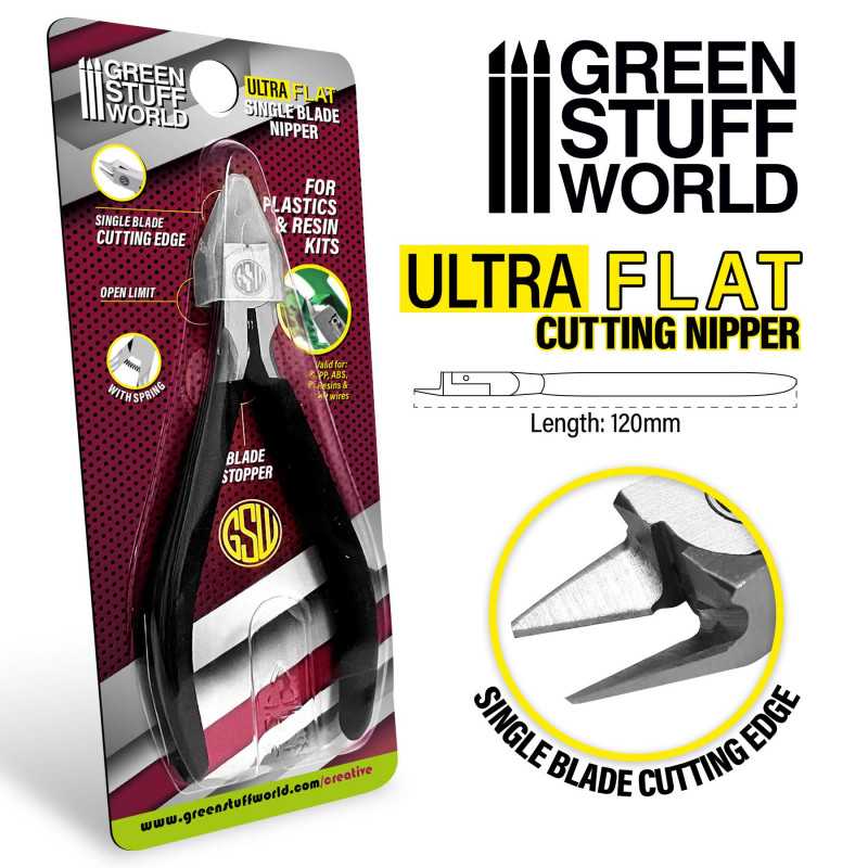 Green Stuff World Ultra Flat Cutting Nipper available at Northumbrian Tin Soldier