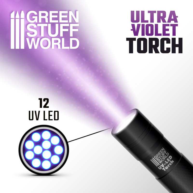 Green Stuff World Ultraviolet Torch available at Northumbrian Tin Soldier