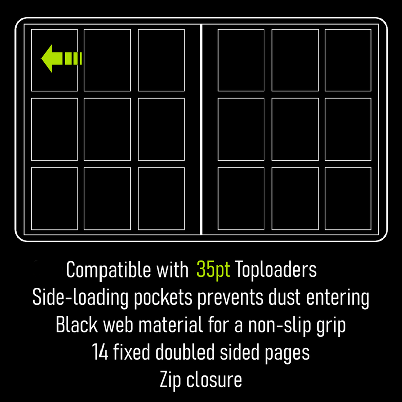 Mintkeeper MintKeeper - 252 Toploader Binder - 9 Pocket Black available at Northumbrian Tin Soldier