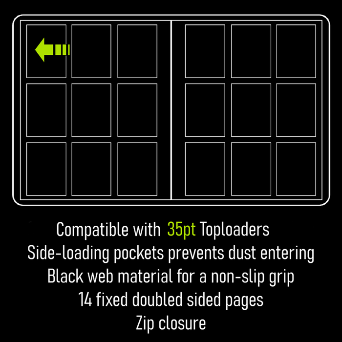 Mintkeeper MintKeeper - 252 Toploader Binder - 9 Pocket Black available at Northumbrian Tin Soldier