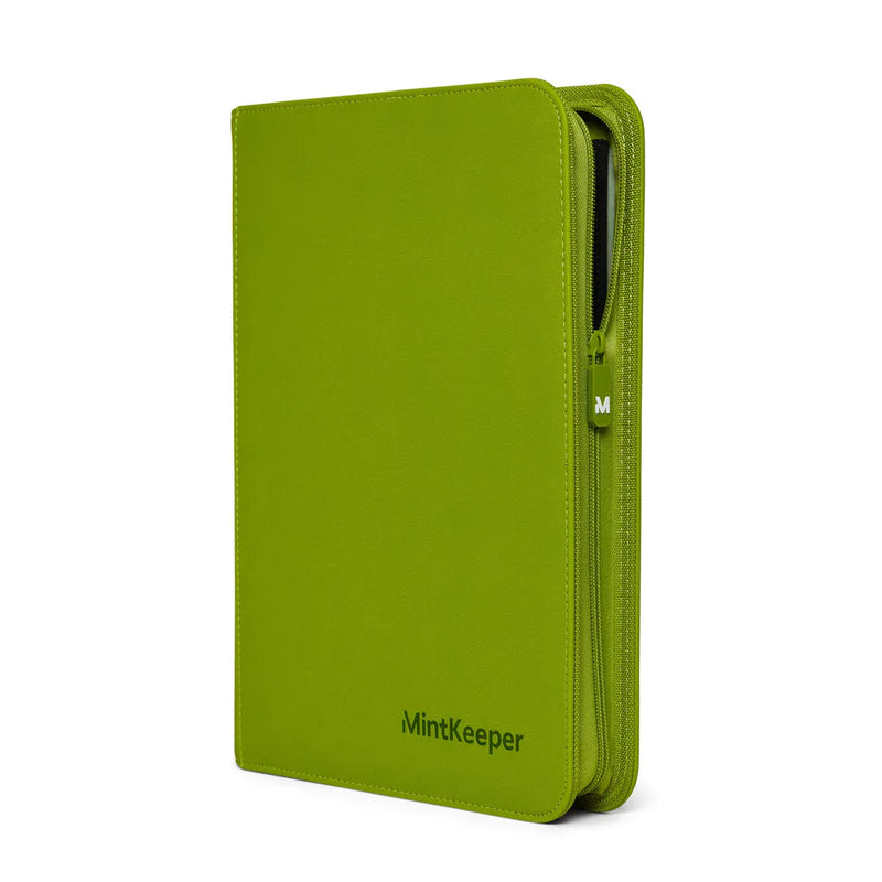 Mintkeeper MintKeeper - 4 Pocket Premium Zip Trading Card Binder - Lime Green available at Northumbrian Tin Soldier