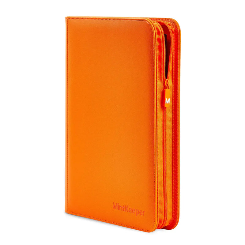 Mintkeeper MintKeeper - 4 Pocket Premium Zip Trading Card Binder - Orange available at Northumbrian Tin Soldier
