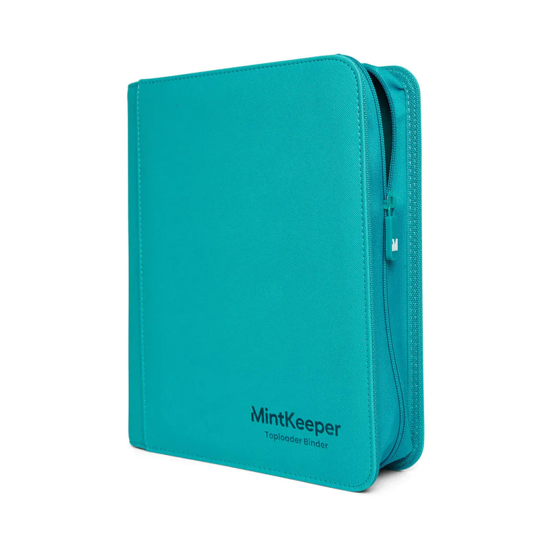 Mintkeeper MintKeeper - 4 Pocket Toploader Zip Trading Card Binder - Aqua available at Northumbrian Tin Soldier
