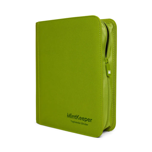 Mintkeeper MintKeeper - 4 Pocket Toploader Zip Trading Card Binder - Lime Green available at Northumbrian Tin Soldier
