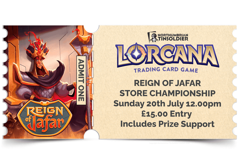 Northumbrian Tin Soldier Disney Lorcana - Reign of Jafar Championship - In store event ticket (Sunday 20th July) Ticket available at Northumbrian Tin Soldier