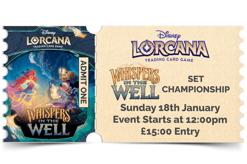 Northumbrian Tin Soldier Disney Lorcana - Whispers in the Well Championship - In store event ticket (Sunday 18th January) Ticket available at Northumbrian Tin Soldier