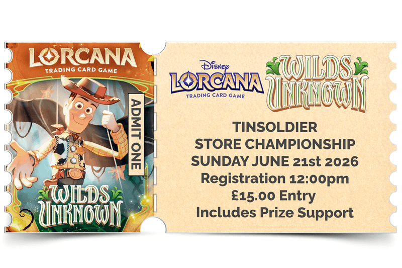 Northumbrian Tin Soldier Disney Lorcana - Wilds Unknown Championship - In store event ticket (Sunday 21st June) Ticket available at Northumbrian Tin Soldier