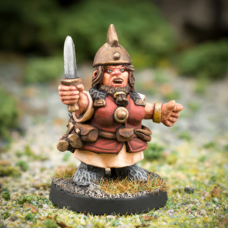 Northumbrian Tin Soldier Griselda Blusterboom - Beardfolk Warrior Maiden available at Northumbrian Tin Soldier