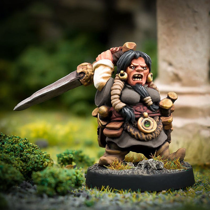 Northumbrian Tin Soldier Hildir Thunderborn - Beardfolk Warrior Maiden available at Northumbrian Tin Soldier