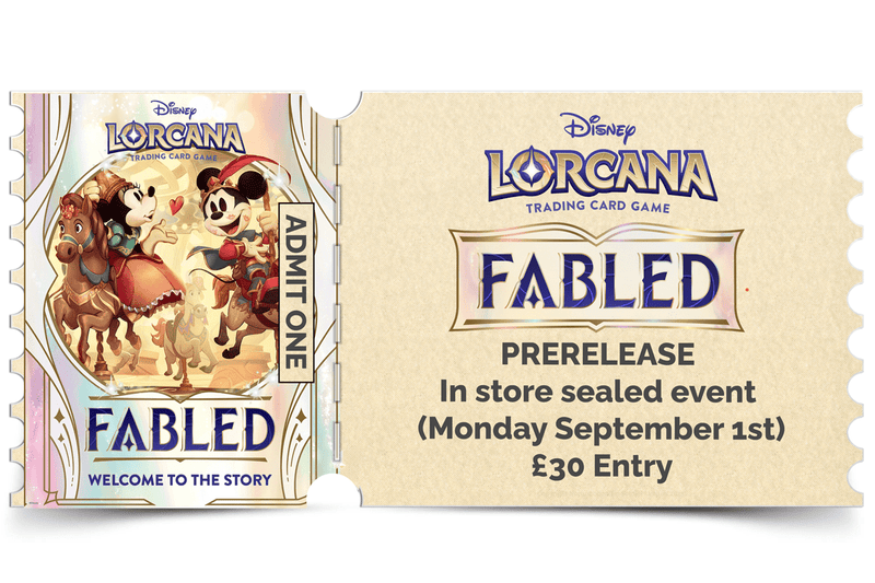 Northumbrian Tin Soldier Lorcana - Fabled Prerelease: In store event ticket (Monday 1st September) Ticket available at Northumbrian Tin Soldier