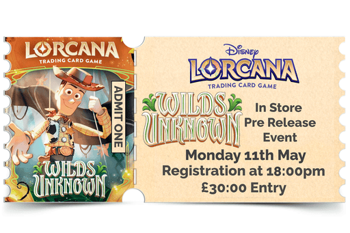 Northumbrian Tin Soldier Lorcana - Wilds Unknown Prerelease: In store event ticket (Monday 11th May) Ticket available at Northumbrian Tin Soldier