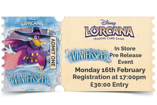 Northumbrian Tin Soldier Lorcana - Winterspell Prerelease: In store event ticket (Monday 16th February) Ticket available at Northumbrian Tin Soldier