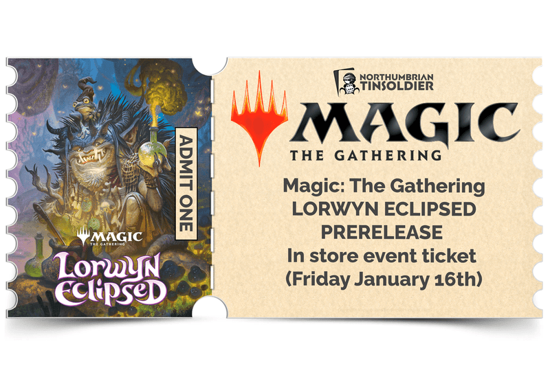 Northumbrian Tin Soldier Magic: The Gathering - Lorwyn Eclipsed Prerelease: In store event ticket (Friday 16th January) Ticket available at Northumbrian Tin Soldier