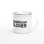 Northumbrian Tin Soldier Northumbrian Tin Soldier Enamel Mug – 12oz White with Silver Rim available at Northumbrian Tin Soldier
