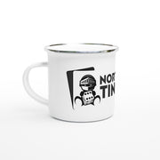 Northumbrian Tin Soldier Northumbrian Tin Soldier Enamel Mug – 12oz White with Silver Rim available at Northumbrian Tin Soldier