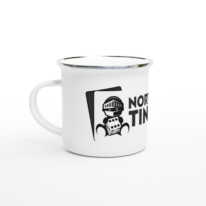 Northumbrian Tin Soldier Northumbrian Tin Soldier Enamel Mug – 12oz White with Silver Rim available at Northumbrian Tin Soldier