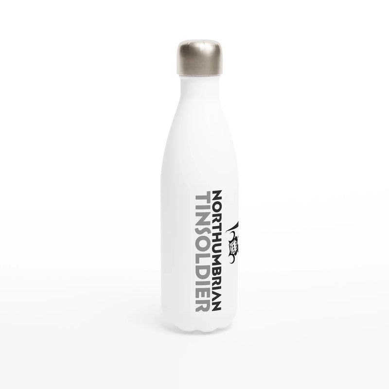 Northumbrian Tin Soldier Northumbrian Tin Soldier Stainless Steel Water Bottle - White 17oz available at Northumbrian Tin Soldier