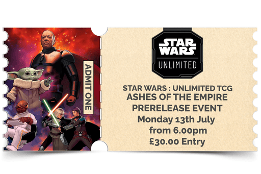 Northumbrian Tin Soldier Northumbrian Tin Soldier - Star Wars Unlimited: Ashes of The Empire - Prerelease Event (13th July) Ticket available at Northumbrian Tin Soldier