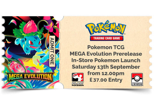 Northumbrian Tin Soldier Pokémon - Mega Evolution Prerelease: In store event ticket (Saturday 13th September) Ticket available at Northumbrian Tin Soldier