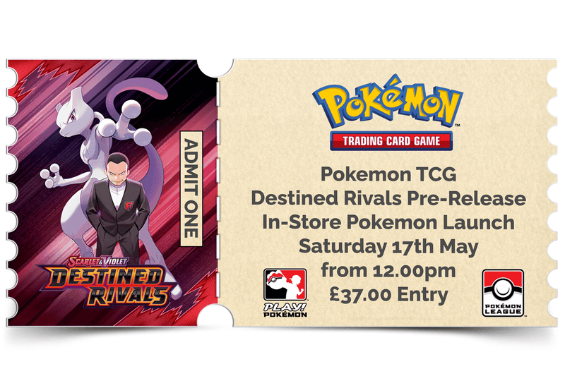 Northumbrian Tin Soldier Pokémon - Scarlet & Violet - Destined Rivals Prerelease: In store event ticket (Saturday 17th May) Ticket available at Northumbrian Tin Soldier