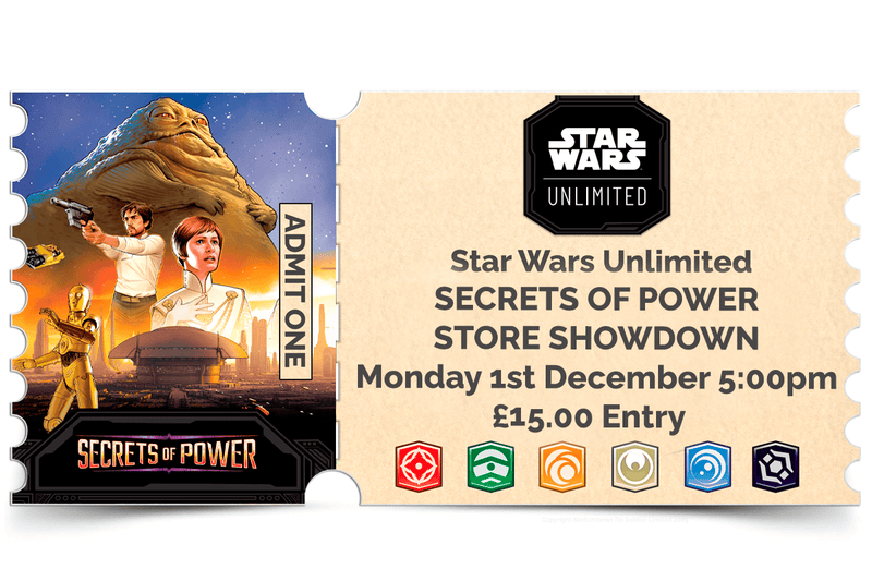 Northumbrian Tin Soldier Star Wars: Unlimited - Secrets of Power Store Showdown: In store event ticket (Monday 1st December) Ticket available at Northumbrian Tin Soldier