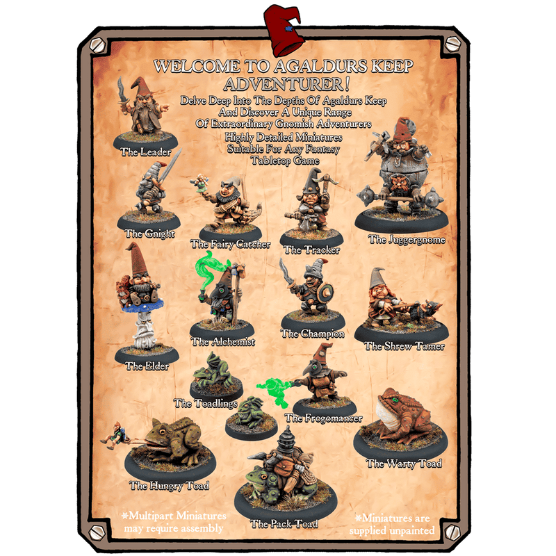 Northumbrian Tin Soldier The Gnomes of Agaldurs Keep - Box Set 28mm White Metal Fantasy Miniatures available at Northumbrian Tin Soldier