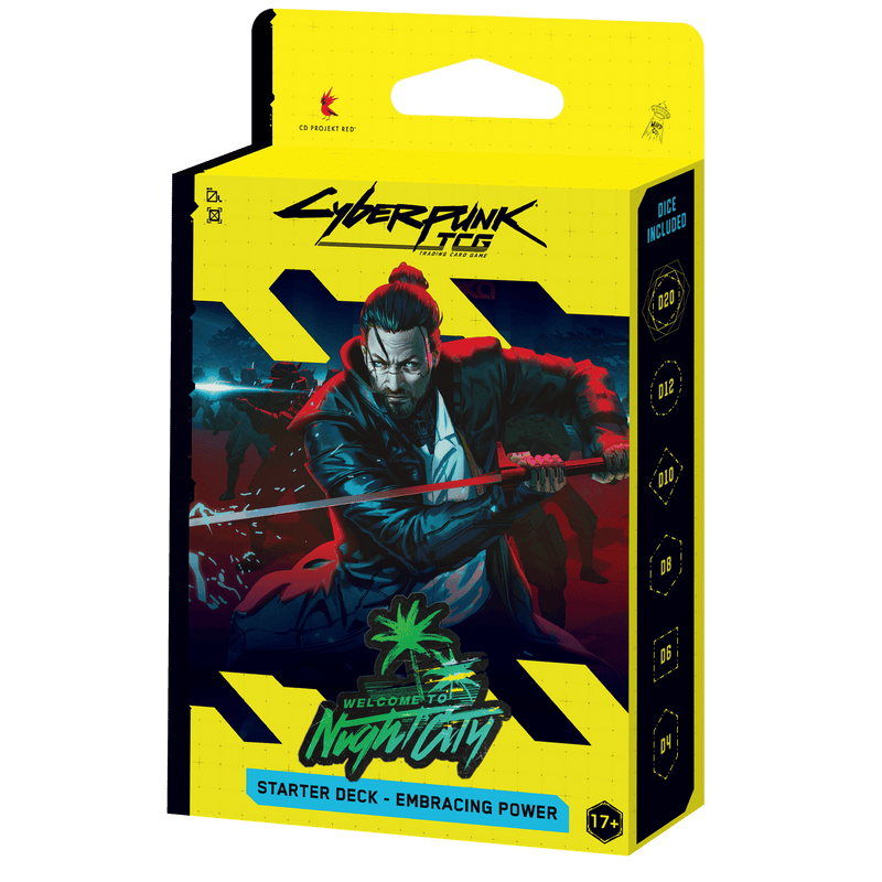 PROJEKT RED Cyberpunk TCG: Welcome to Night City Starter Deck – Embracing Power available at Northumbrian Tin Soldier