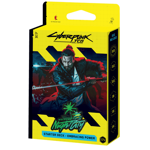 PROJEKT RED Cyberpunk TCG: Welcome to Night City Starter Deck – Embracing Power available at Northumbrian Tin Soldier