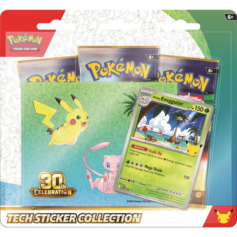 The Pokémon Company Pokémon: 30th Celebration - Tech Sticker Collection - Exeggutor available at Northumbrian Tin Soldier