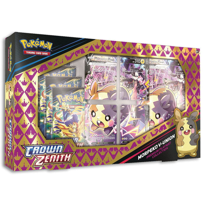 The Pokémon Company Pokémon : Crown Zenith: Premium Playmat Collection: Morpeko V-UNION available at Northumbrian Tin Soldier