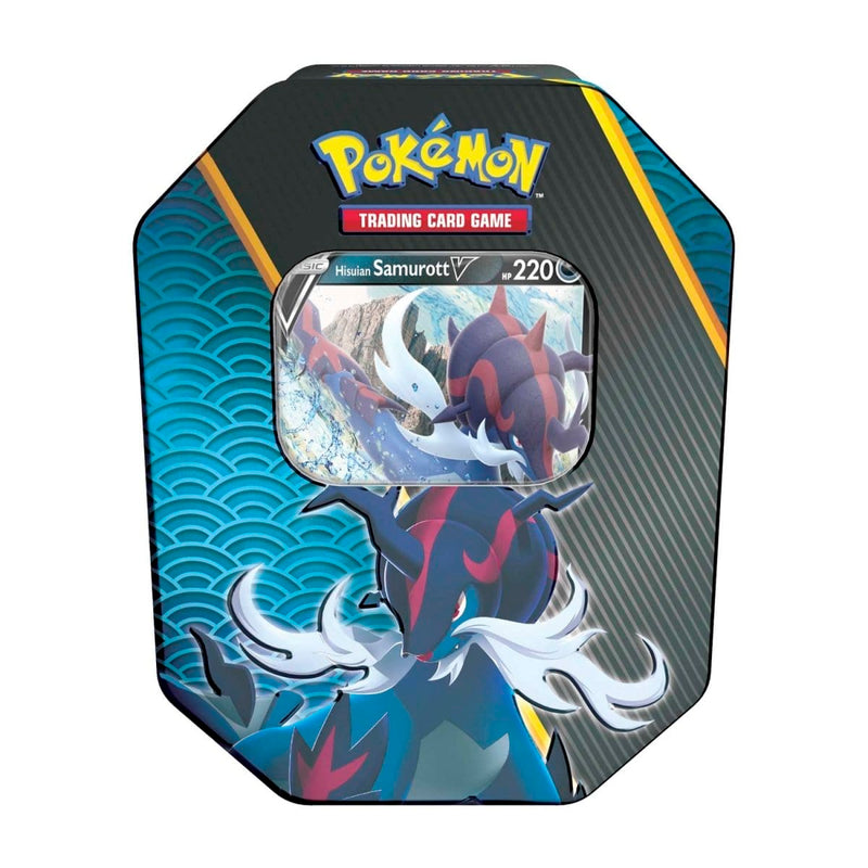 The Pokémon Company Pokémon : Divergent Powers Tin - Hisuian Samurott V available at Northumbrian Tin Soldier